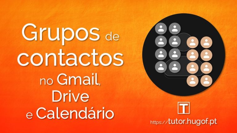 Grupos de contactos no Gmail, Drive e Calendário